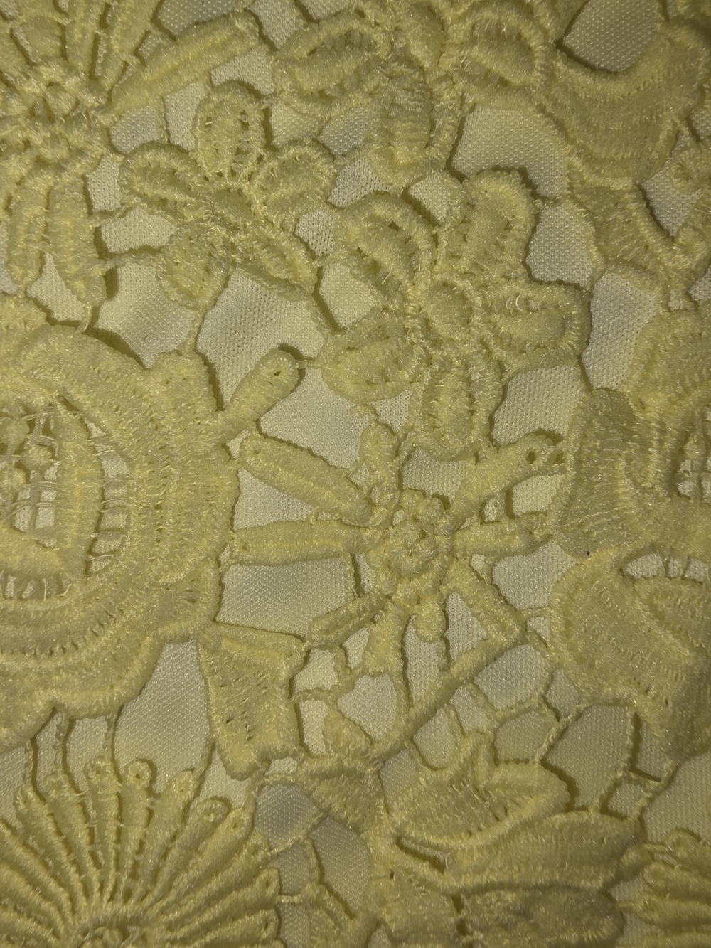 Sunshine Yellow Lace Mini Dress - Halter Neck - Picture 3 of 5